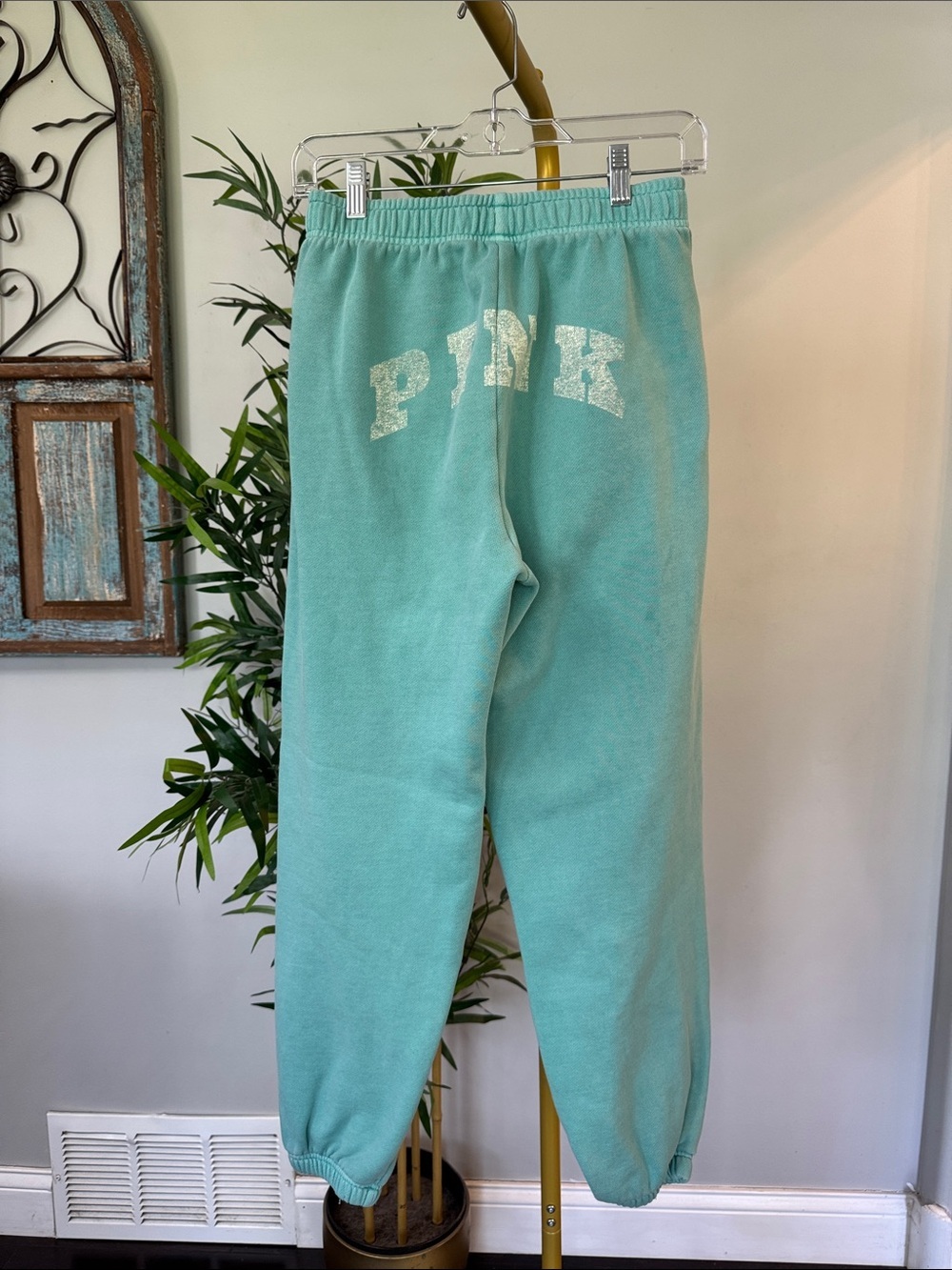 PINK Victoria's Secret campus Mint Green Sweat Joggers XS